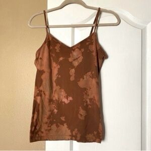 Desert Hues Brown Tie-Dye Women's Tank Top L